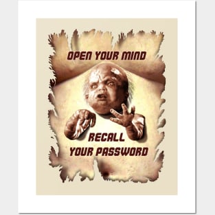 Total Recall (1990) Kuato: "OPEN YOUR MIND. RECALL YOUR PASSWORD" Posters and Art